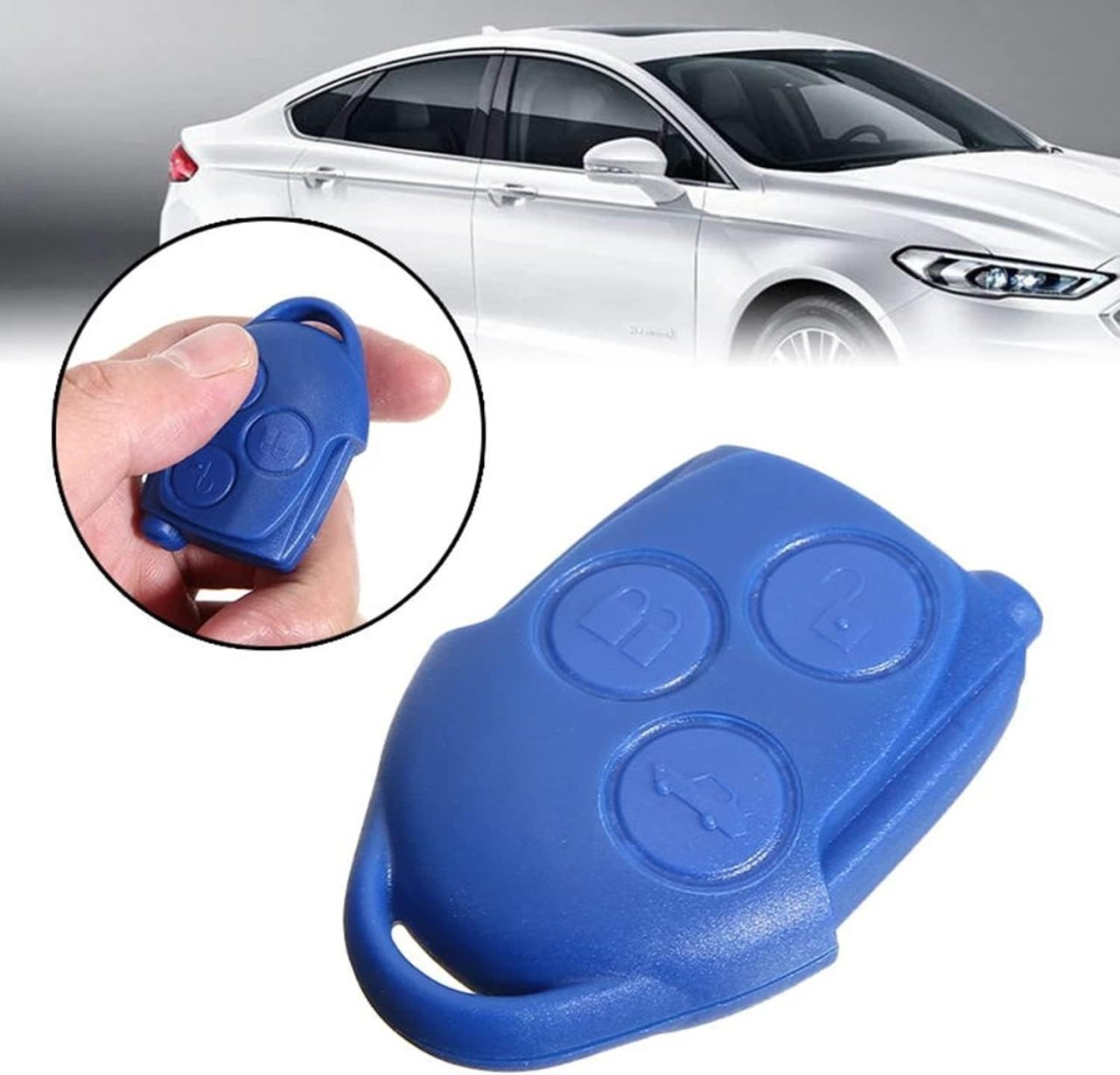 Carcasa Cheie Auto Techstar pentru Ford Transit, Transit Connect, MK7 - cu 3 Butoane si Fara Lama - imagine 7